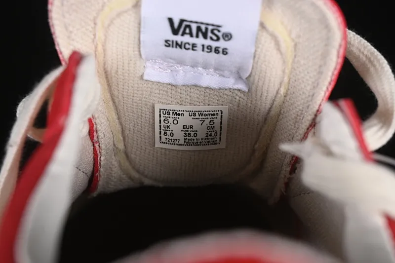 All categories Vans Vans series Vans Low Vans low-top Vans Sk8-Low white and red non-slip casual skateboard shoes VN0A4UWIXGJ